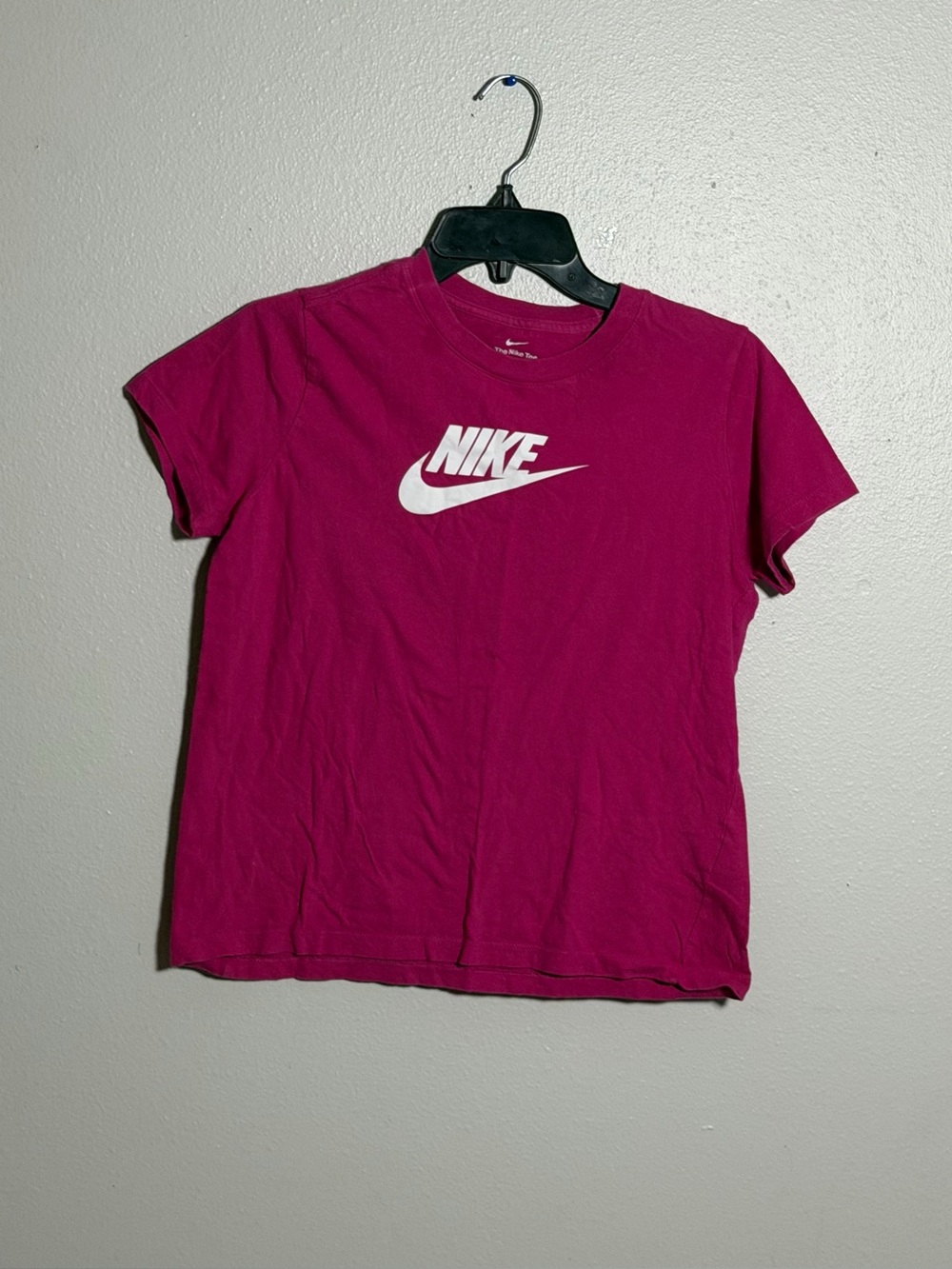 Nike Girl Kids Pink The Nike Tee Logo Crewneck T-Shirt Activewear size XL